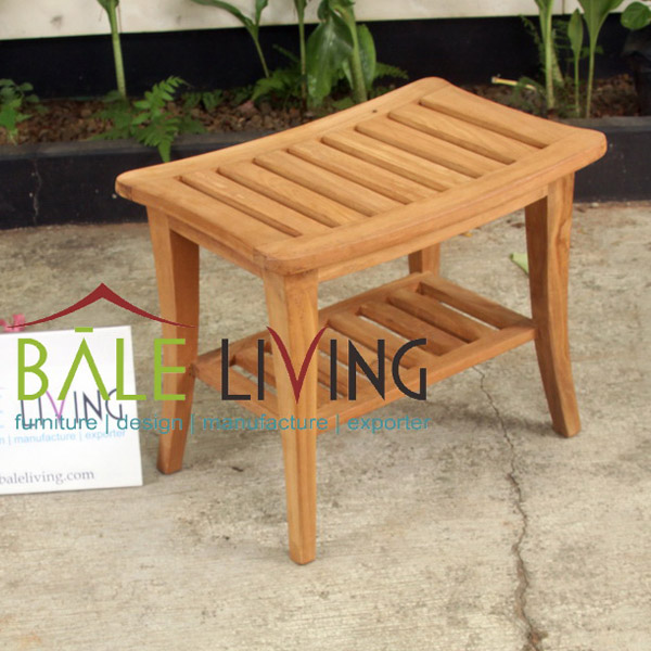 Teak Garden Contemporary Shower Bench And Seat - Image 3