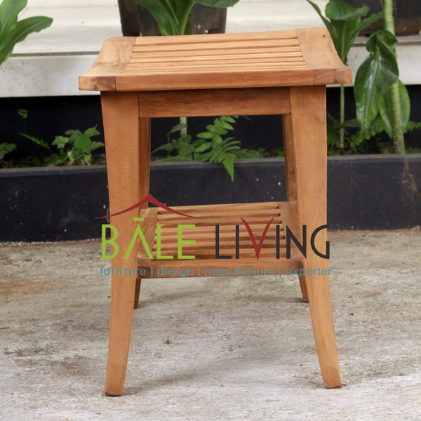 Teak Garden Contemporary Shower Bench And Seat - Image 2