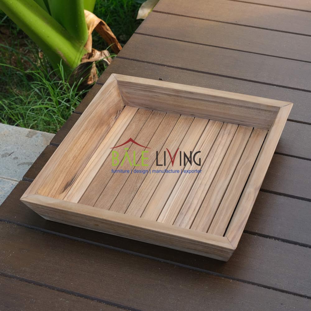 Catalina Teak Square Serving Tray