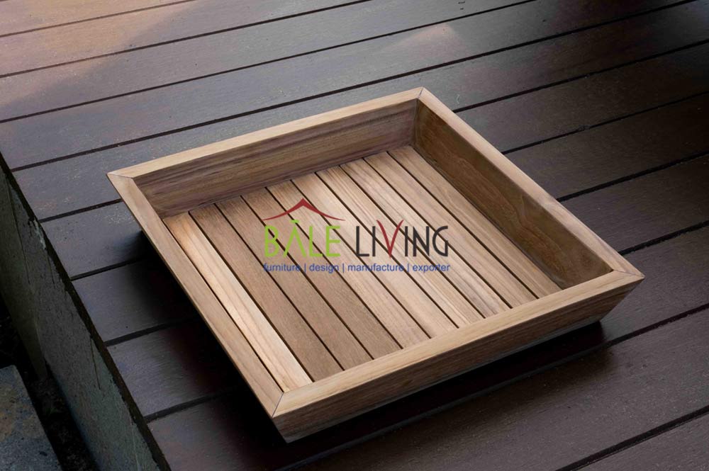 Catalina Teak Square Serving Tray - Image 2