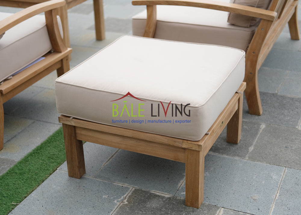 Pavillion Teak Ottoman - Image 4