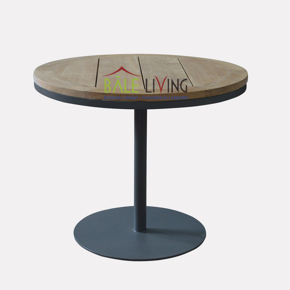 Catalina Teak Round Bar Table Grey