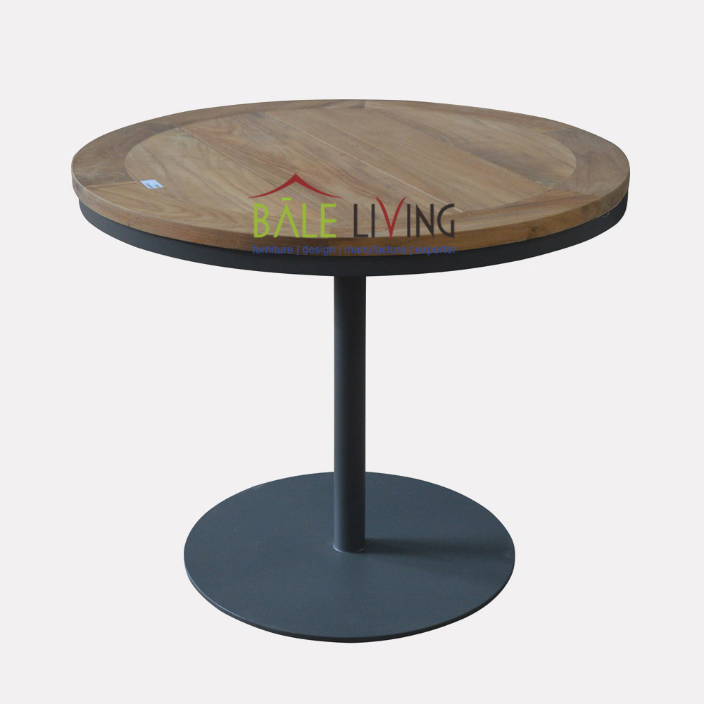 Catalina Teak Round Bar Table Grey - Image 3