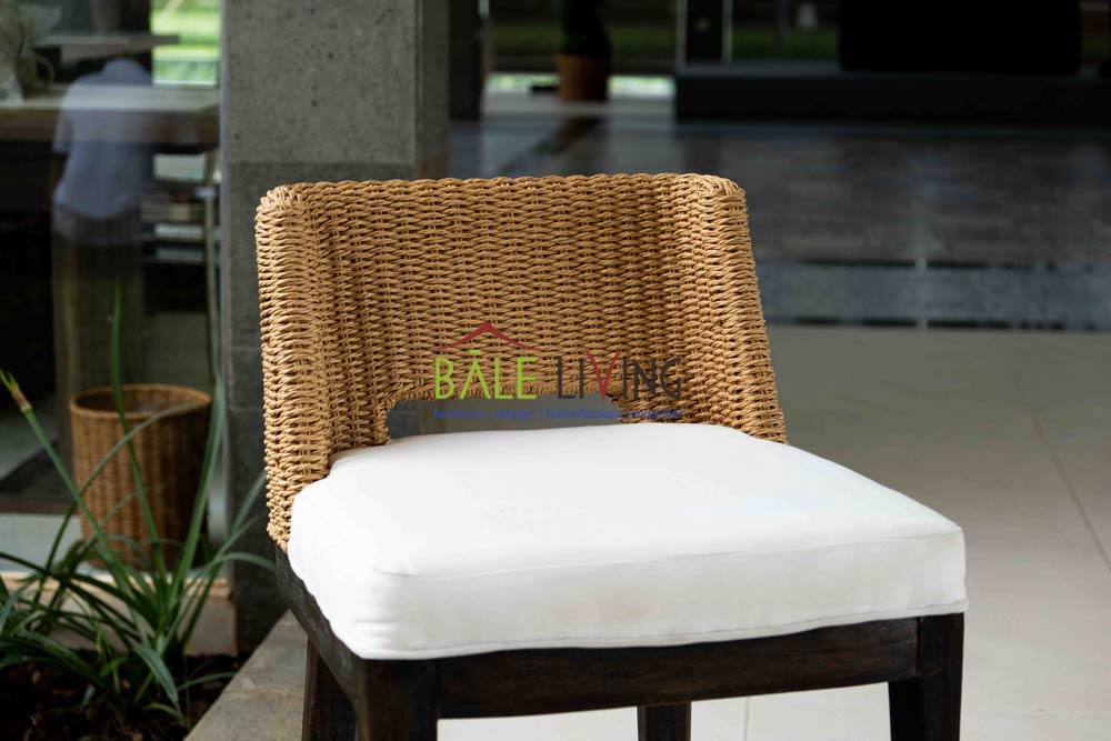 Firtz Rope Teak Bar Chair - Image 3