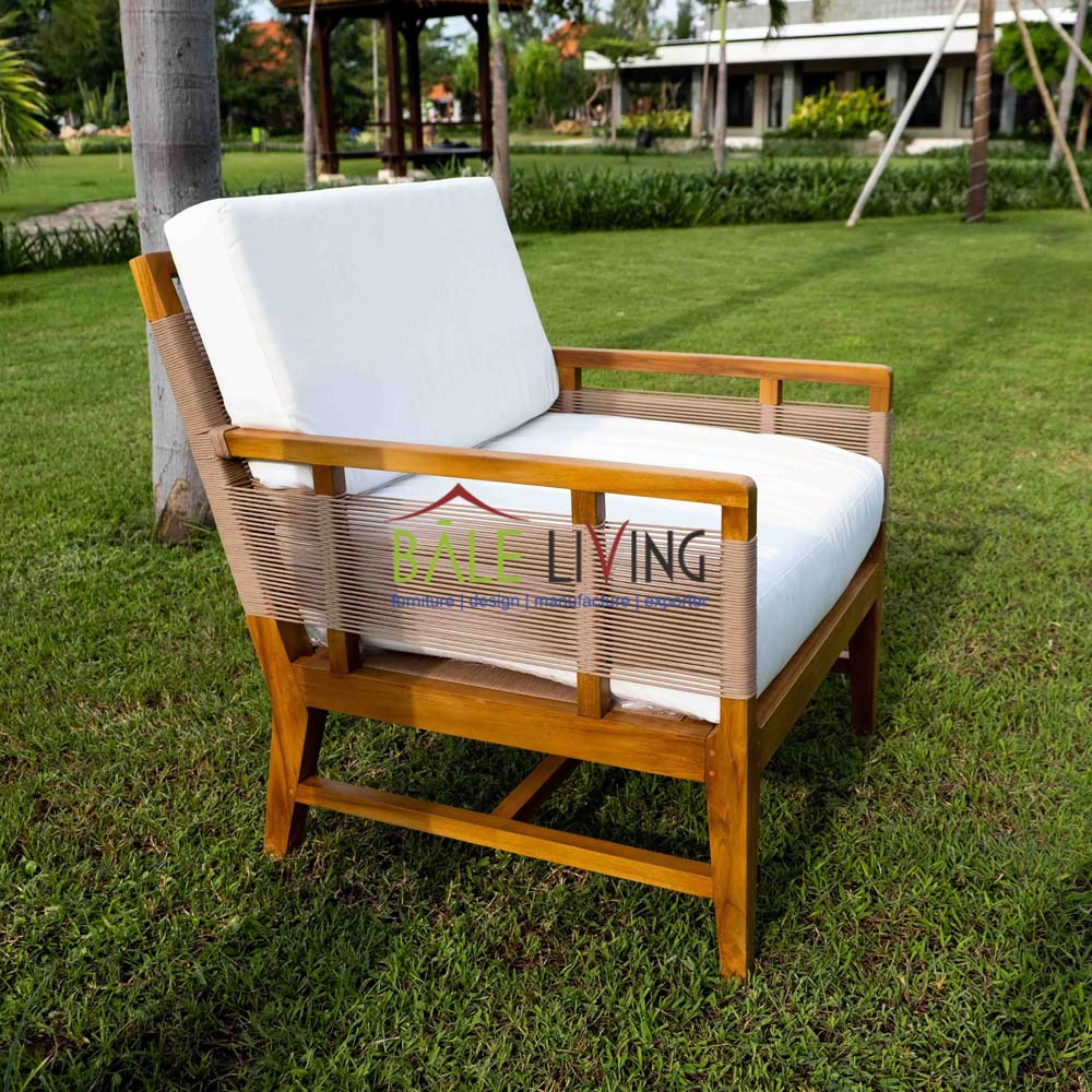 Almafi Teak Outdoor Chair - Image 3