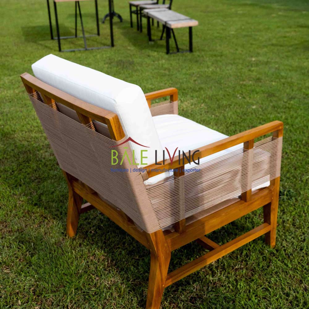 Almafi Teak Outdoor Chair - Image 2